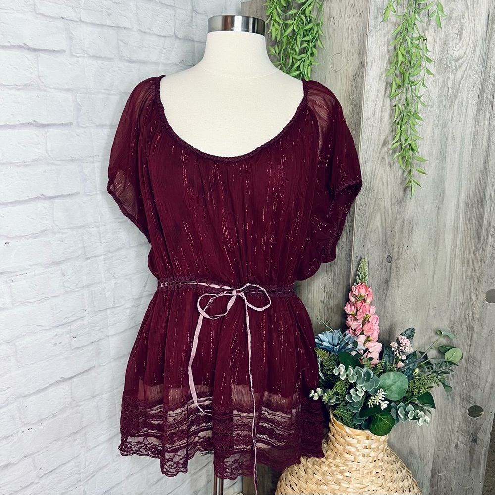 Merlot Venezia Blouse